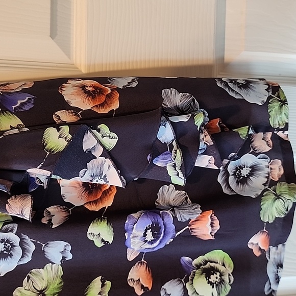 REBECCA TAYLOR Sleeveless Elasticized Waist V-Neck Silk Dress WITH POCKETS - Picture 8 of 16